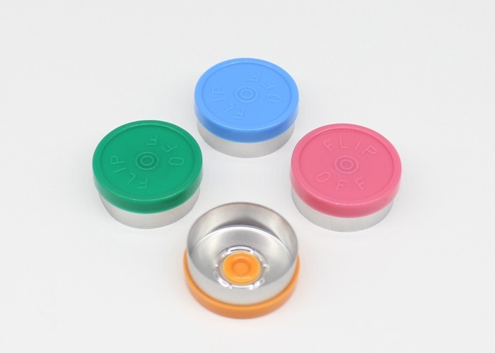 20mm Flip Off Caps Aluminum Plastic Material For Cosmetic / Medicinal