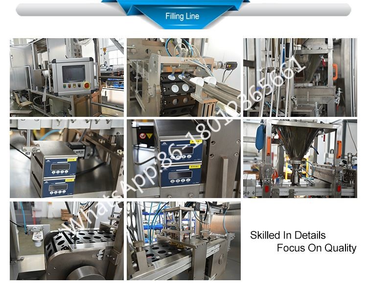 4 Lanes 70pcs/Min 0.8Mpa 1000L/Min Coffee Pod Filling Machine
