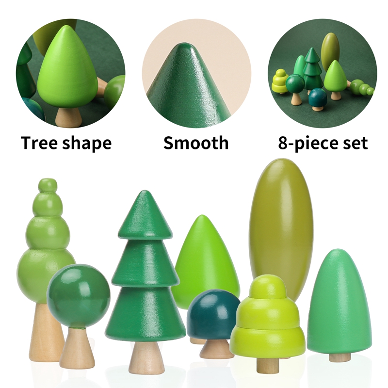 Mushroom Shape Wooden Blocks For Children Educational