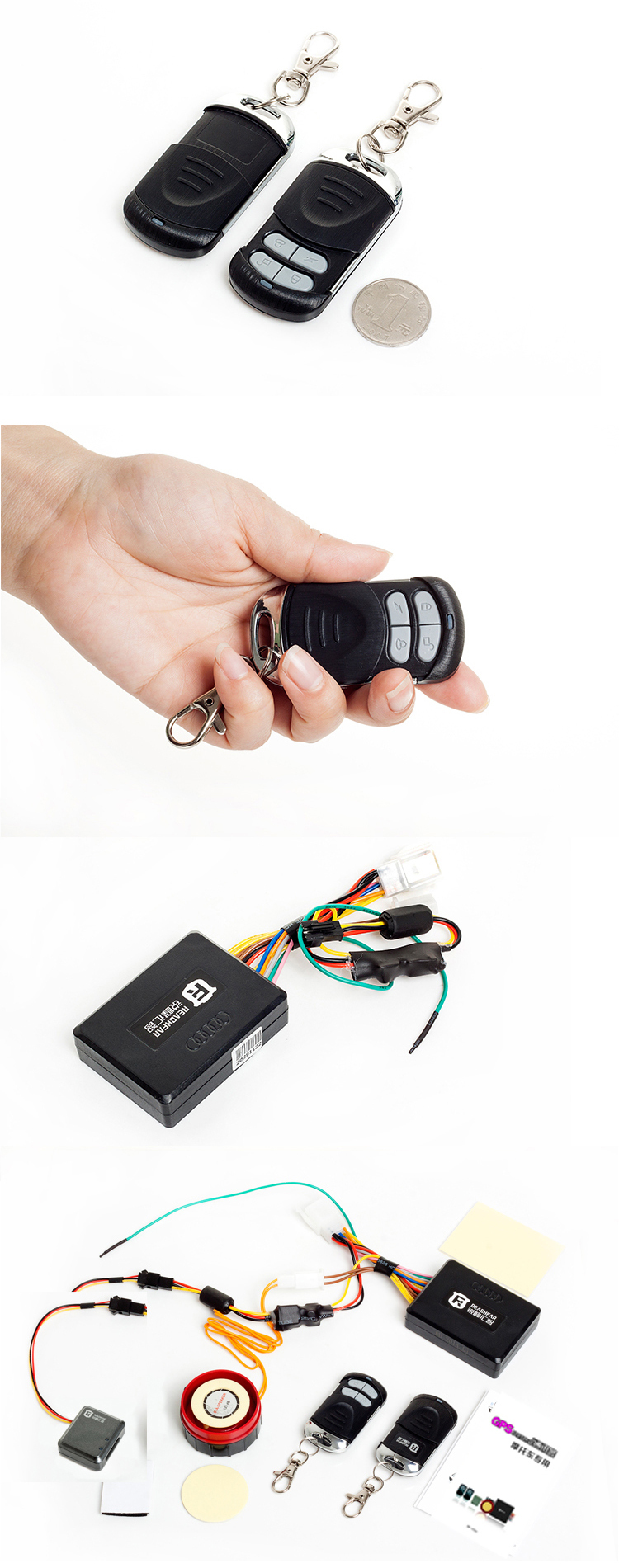 Easy install motorcycle anti-theft gps tracker alarm with free APP/website tracking device
