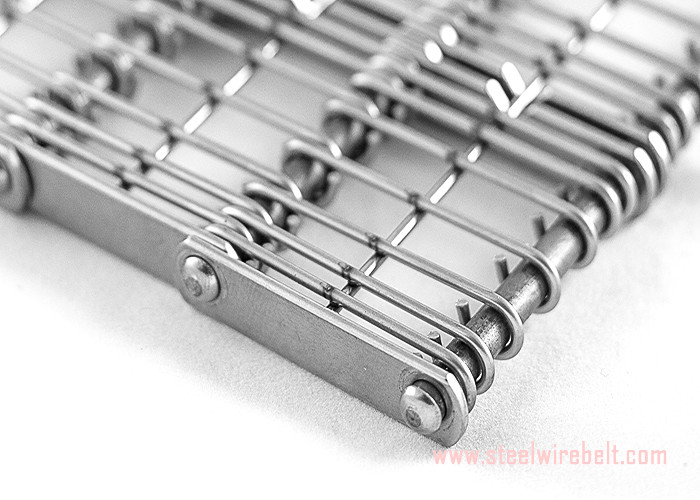 Heavy Duty Flex Wire Mesh Conveyor Belt Eye Shape Heat Resistant For Cooling