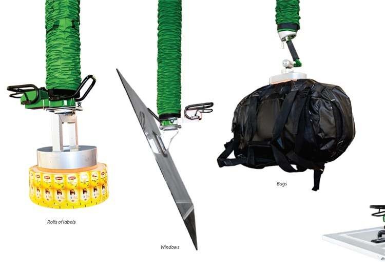 Black Vacuum Tube Lifter With Handler Control System And Suction Cup Lifting Mechanism