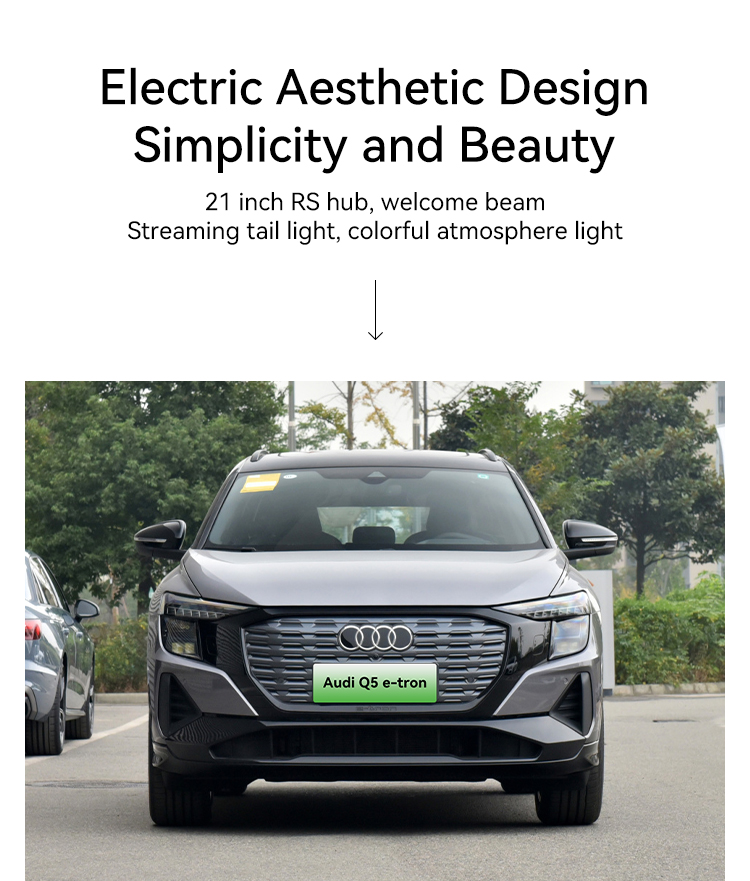 520Km Cltc Pure Electric Range speed 160Km/h 4wd Energy Electric Vehicles for Trade 2024 Luxury SUV 0km Car Au-di Q5 E-tron