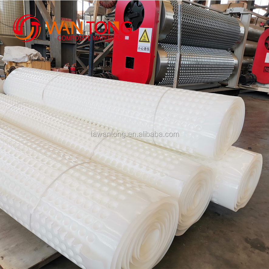 Earthwork Products HDPE Plastic Drainage Cell For Green Roof System On Garage Roof