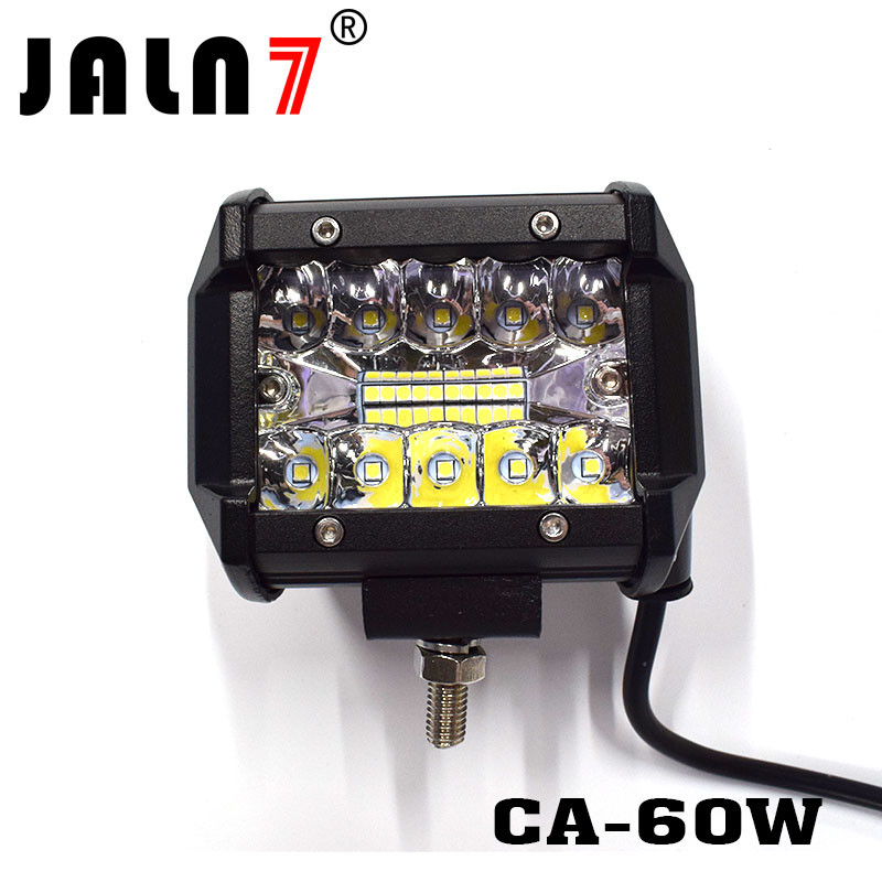 LED Light Bar JALN7 60W Spot Flood Combo LED Driving Lamp Super Bright Off Road Lights LED Work Light Boat Jeep