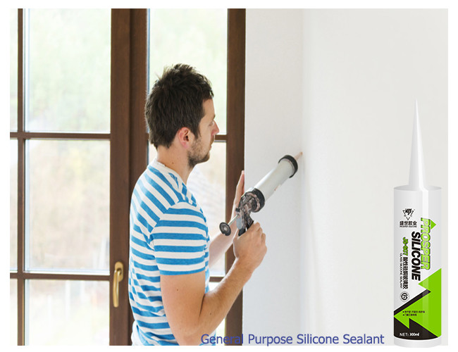 Low Shrinkage Black / Grey General Purpose Silicone Sealant 260ml Eco Friendly