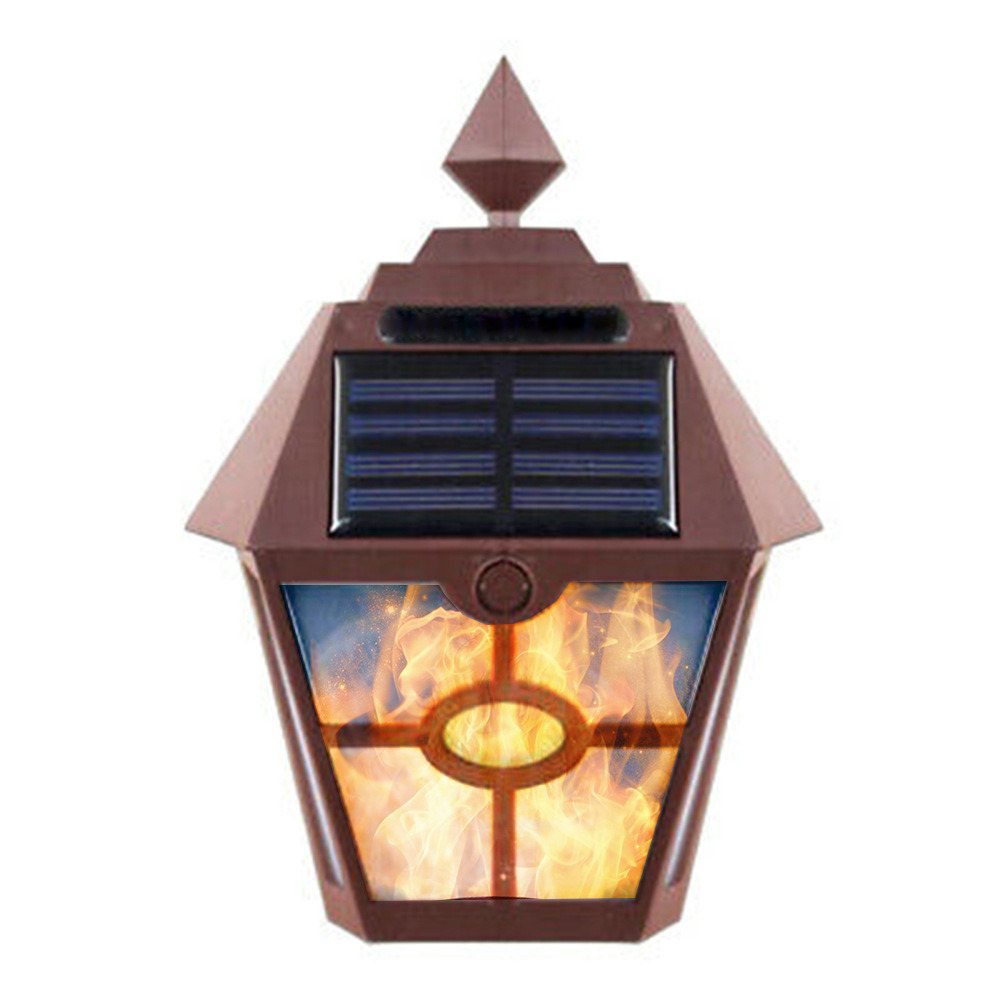 Solar Deck Lights Outdoor Waterproof Wall Light Bright Fence Lighting Black Garage Door Lights Dual LED Porch Lantern Dock Decorations Step Stair Lamp