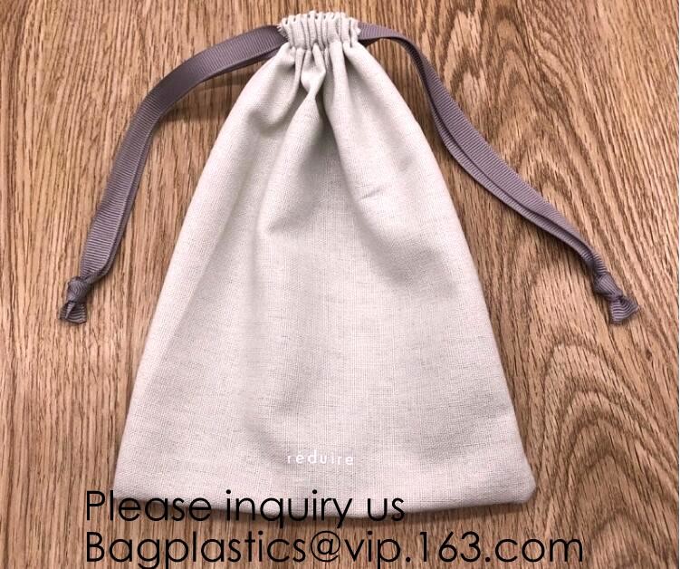 Durable Cotton Drawstring Tote Bags,Thick Single Drawstring Muslin Bags"Premium Quality Linen and Bags MULTIPURPOSE pack