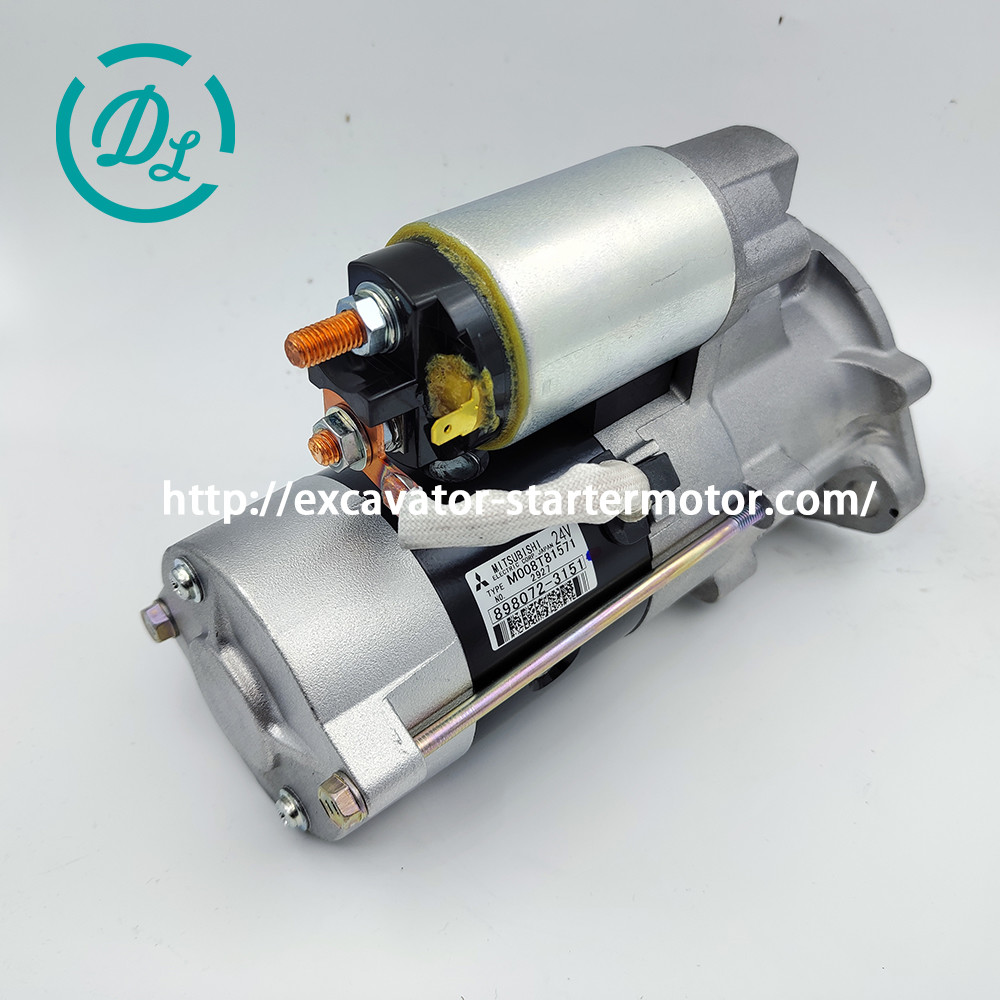 Starter Motor Excavator 8980723150 M008T81571 3.2KW 24V 4LE2 Engine