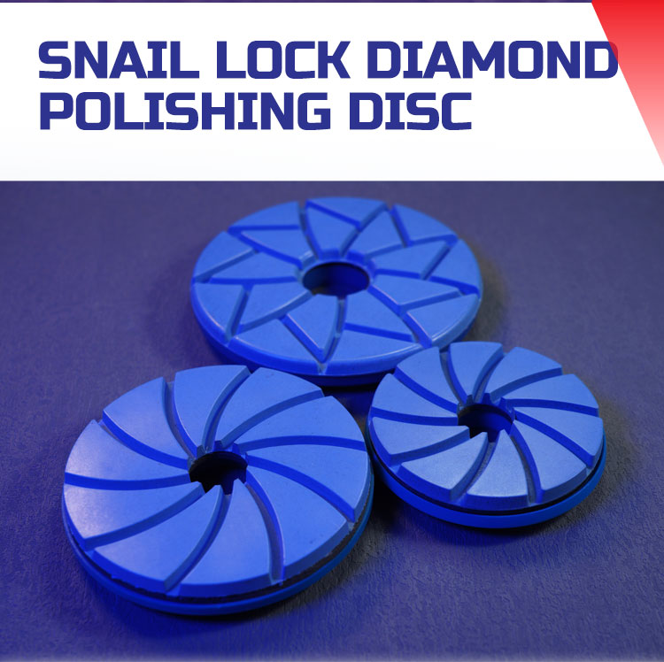 Customized Colors 6 inch Snail Lock Diamond Edge Polishing Pads for and Long Lifespan