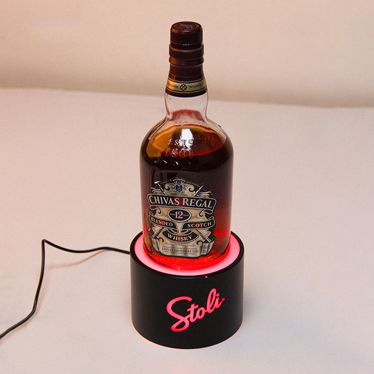 Red Led Bottle Glorifier 85mm Liquor Bottle Display Shelf