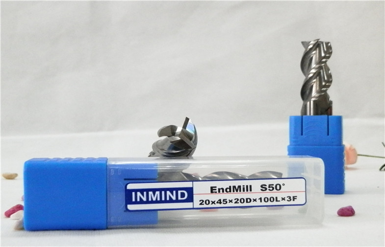 HRC50 End Mill For Hardened Steel , 20 mm 3 Flute Carbide End Mill