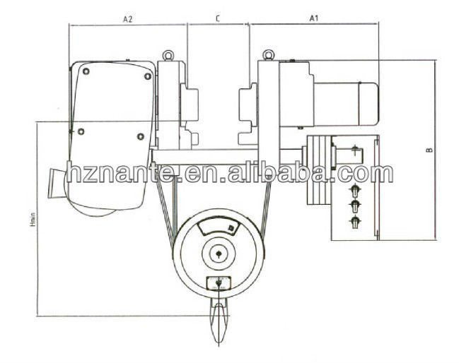 Construction Electric Wire Rope Hoist Wire Rope Pulling Hoist 440V/380V