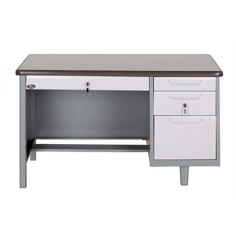 OEM Office Computer Desk Table Steel Reception Desk Cyber Cam Lock