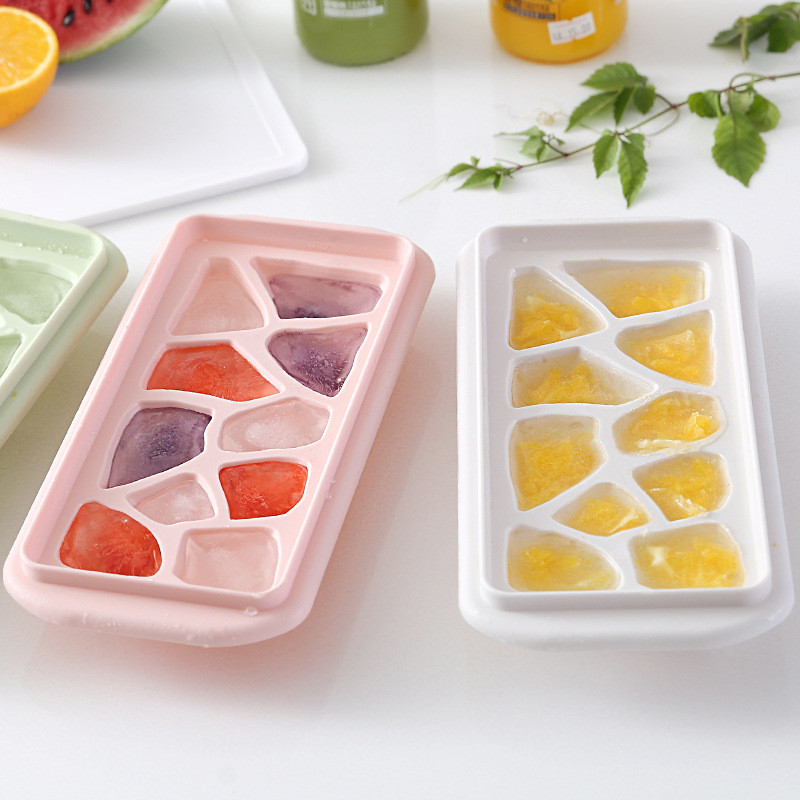Ice Cube Trays 4 Pack, 56 Pcs Silicone Ice Cubes Tray Maker With Spill-Resistant Removable Lid, Easy Release & Pop Out, LFGB And BPA Free, Stackable