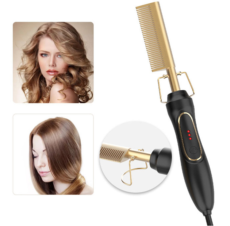 45W Professional Electric Hot Comb Aluminium Alloy Ceramic CE ROHS Certificate