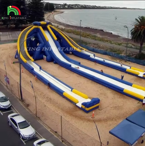 Customization 3 Lanes Inflatable Water Slide utdoor Water Entertainment Occasions