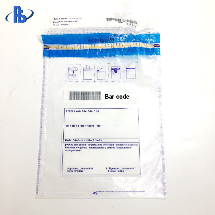 Moisture Proof Tamper Evident Security Bags Transparent / Opaque White Optional