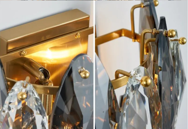 Living Room Bedside Modern Crystal Chandelier Wall Sconces Lights 25*16*33cm