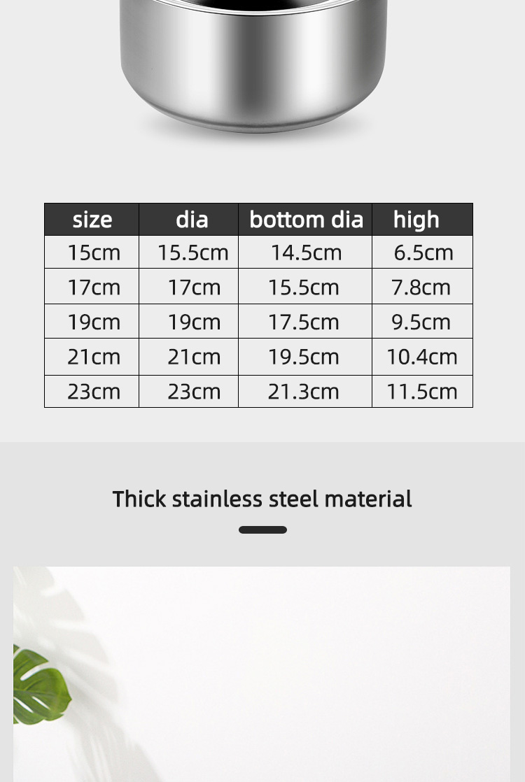 Factory Direct Sale Cookware Sets Silver Pots Stainless Steel Cooking Soup Pot Sets For Kitchen
