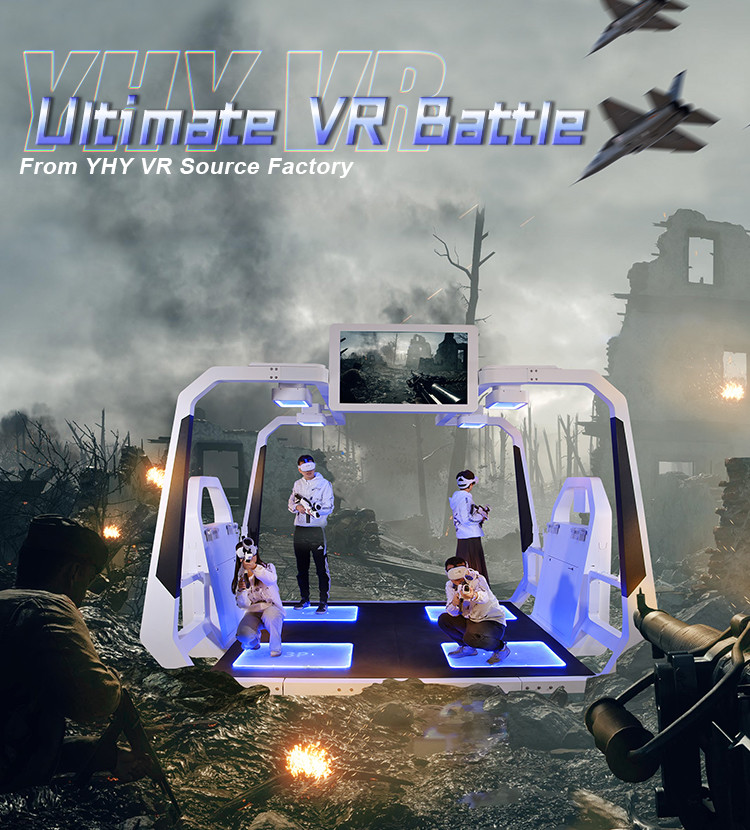 4 Players Gun VR Shooting Simulator 110V Customized Logo For Adult