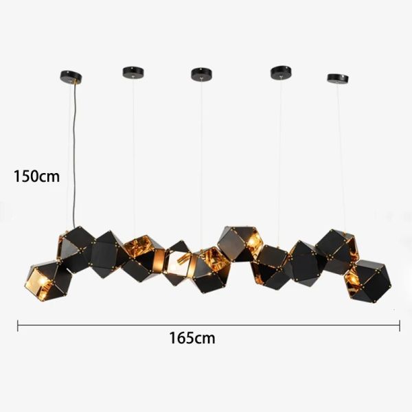 Modern home decor led lights pendant light lamps Riddle Linear Suspension(WH-AP-628)