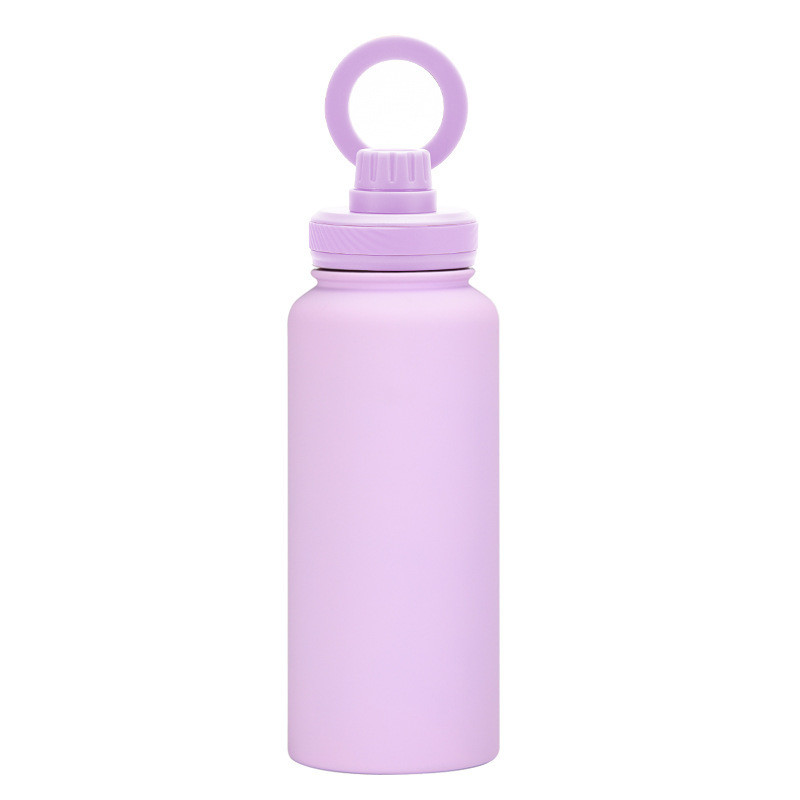 2024 New Magnetic Insulation Cup Mobile Phone Holder Water Cup Large Capacity 1L Large Mouth Stainless Steel Sports Wate