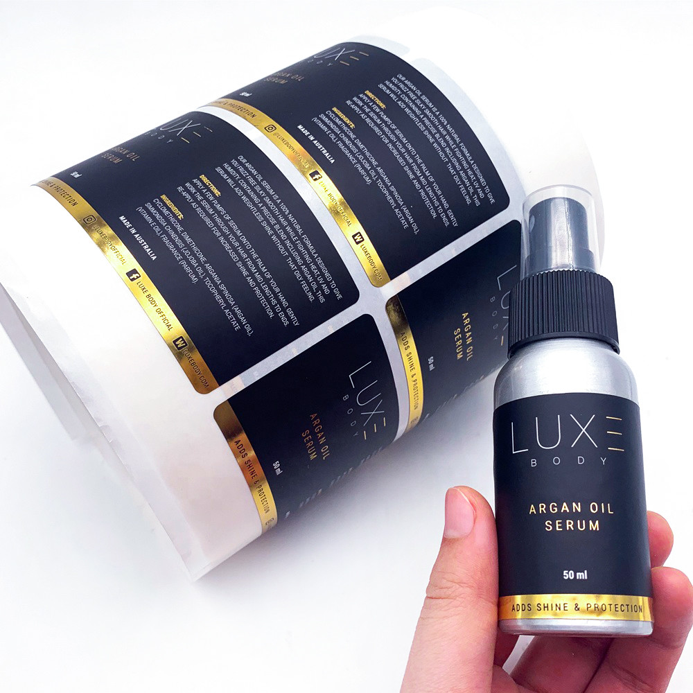 Custom Matte Paper Bottle Labels Packaging Labels For Beauty And Skincare