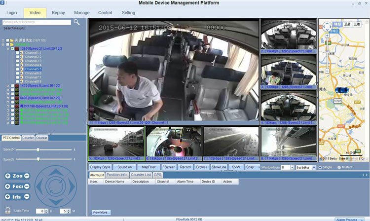 8CH HDD DVR 5G GPS 1080P HD Support OEM MDVR Video System For Fleet Safety