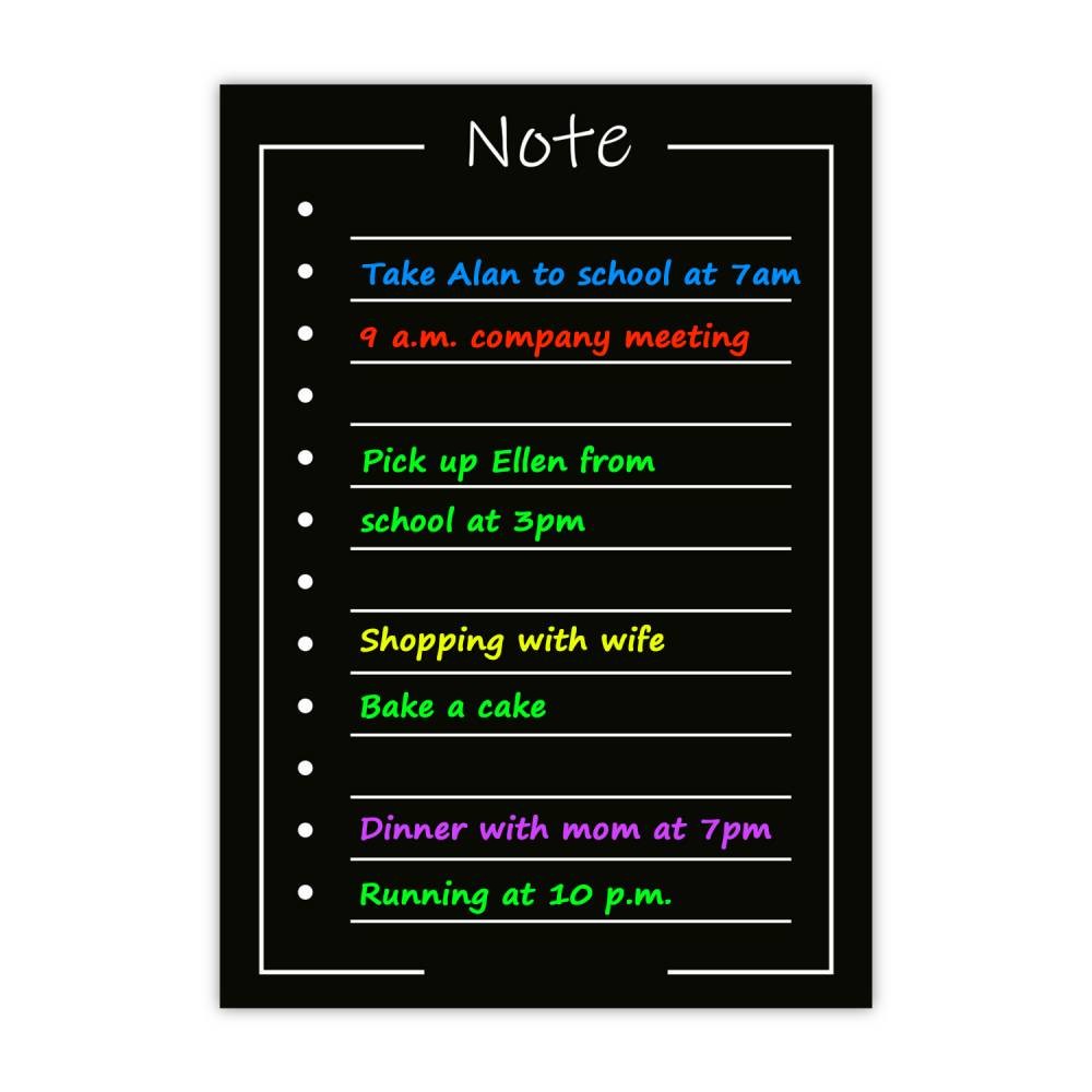 ODM SGS Dry Erase Magnetic Daily Planner Grocery List Notepad