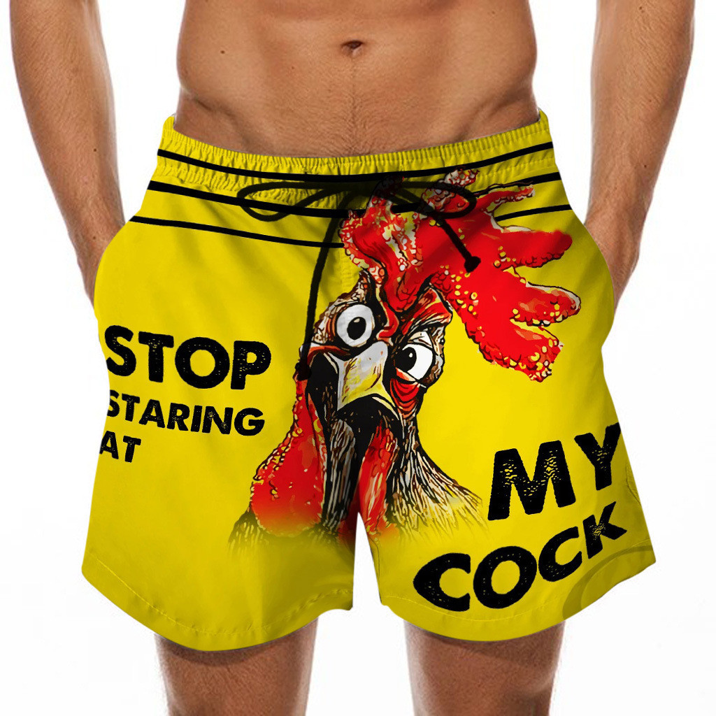 Summer Vacation Holiday Men'S Custom Swim Shorts Anti Shrink