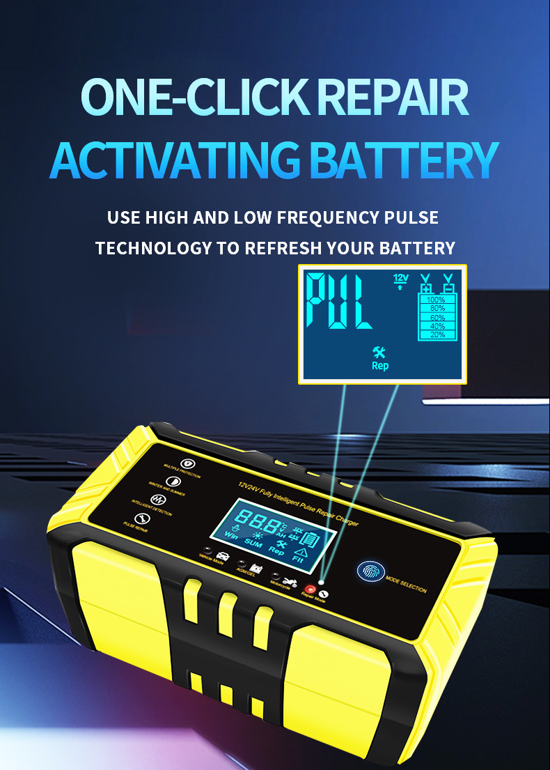 Microprocessor Control 24V 8A Diesel Car Truck Battery Charger