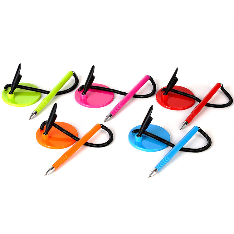 Promotional Desktop ballpoint pen plastic logo customized colorful