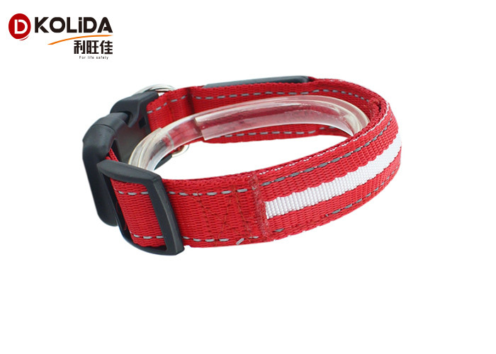Anti - Lost Polyster LED Dog Collar Necklace Security Glitter Collars Flashing
