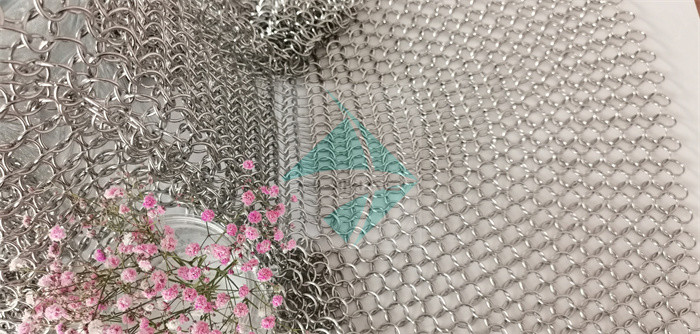 3.8mm To 30mm Metal Ring Mesh Pvd Finished Chainmail Weave Type For Curtain