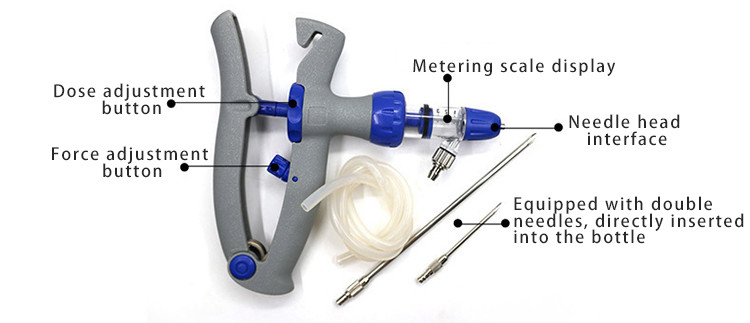 Pig Sheep Livestock Accessories Nylon Vaccine Automatic Syringe Injector
