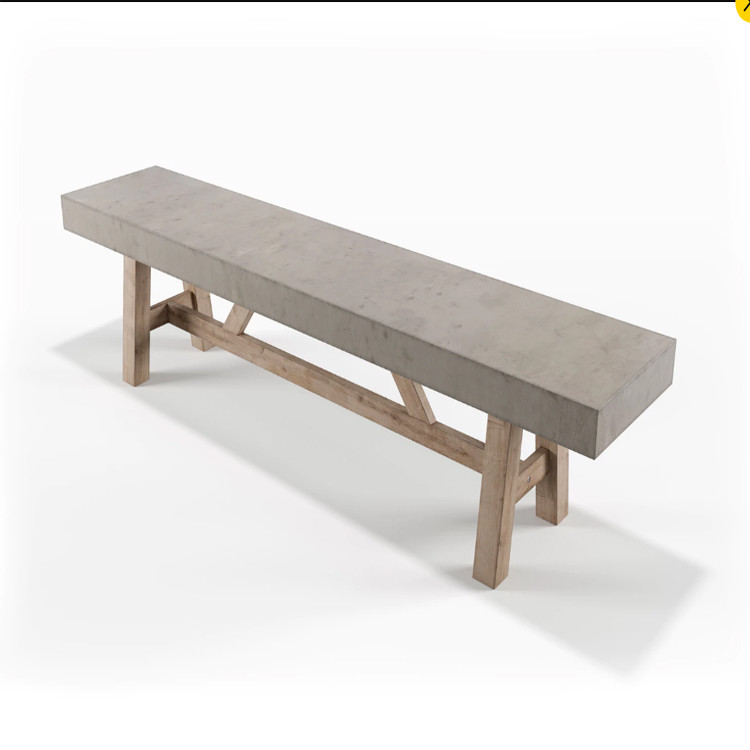 China Foshan City Concrete Patio Side Table for Outdoor Decor Concrete Table Sets Bench