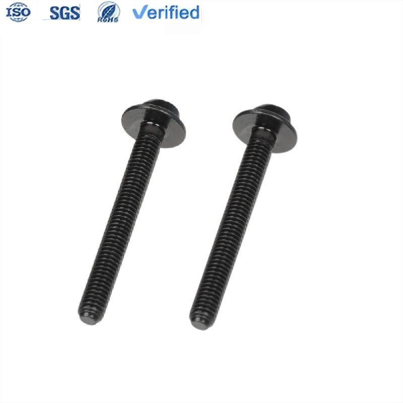 Long Bolt Carbon Steel Black Zinc Slotted Non-Standard Flat Head with Intermediate