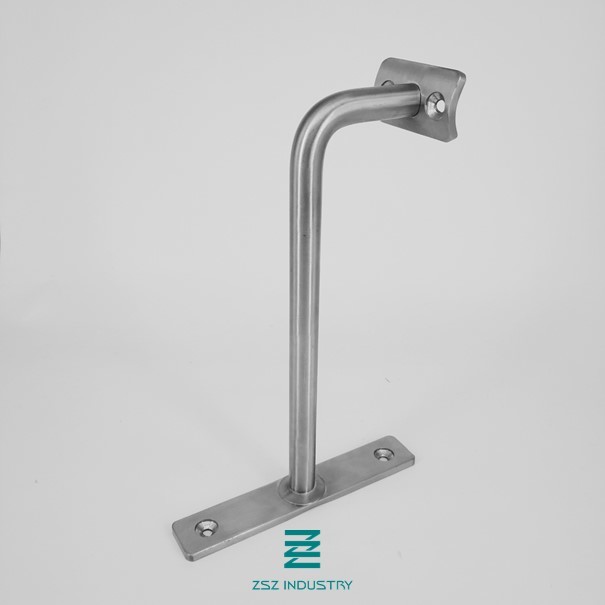 Wall Mounting Exterior Stair Brackets Glass Balustrade 45mm Height Satin / Mirror Polish