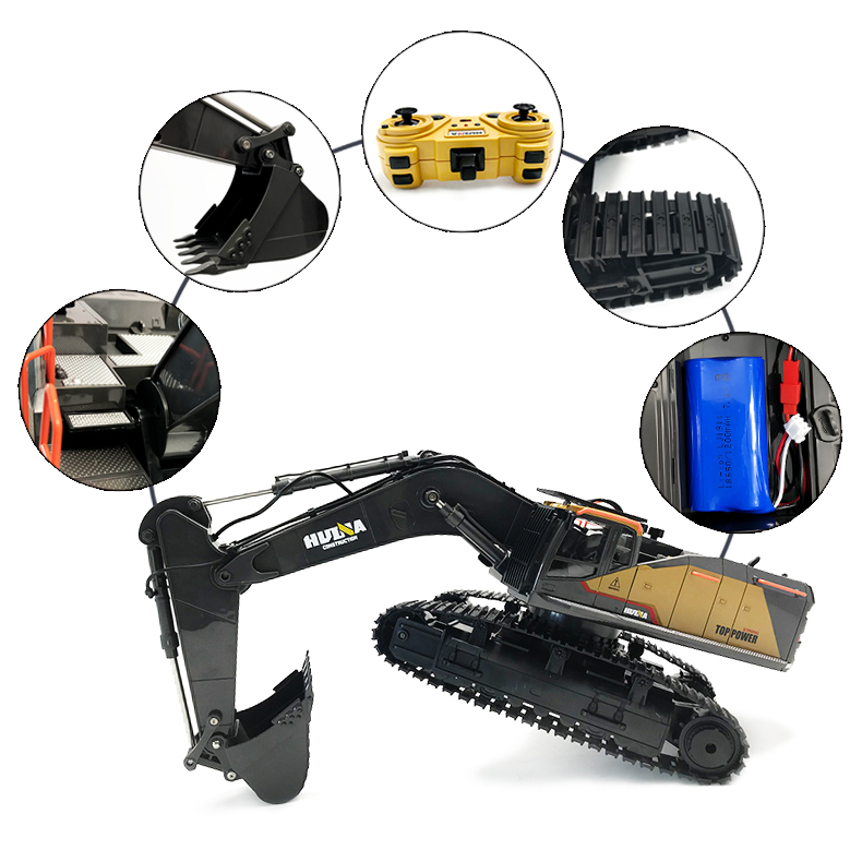 2.4ghz Radio Controlled Excavator Electric Remote Control Toy Car 22CH