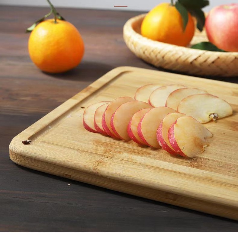 Customized Wood Rectangular Chopping Platter for Durable Vegetable Cutting in Kitchen