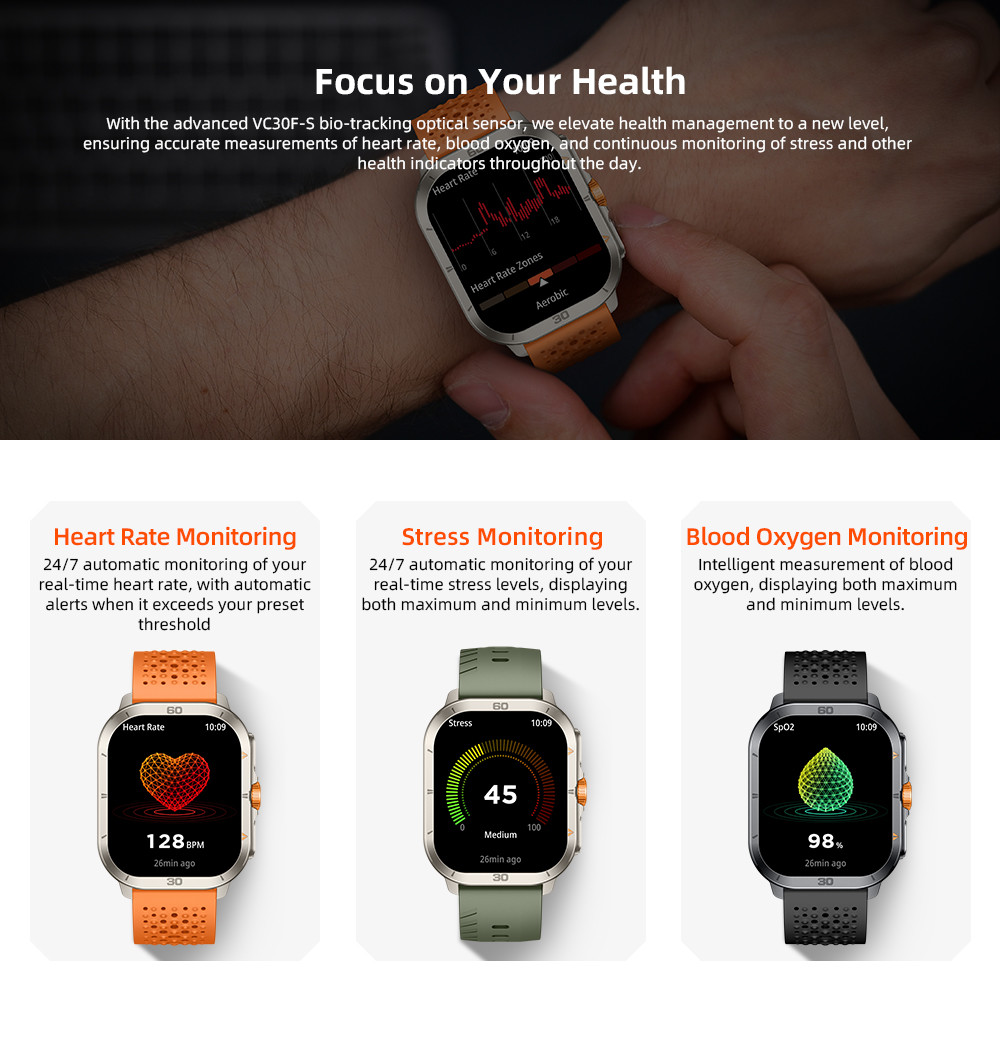 KW285 Square Shape Smart Watch Make and Receive Calls with Bluetooth Functionality and Dynamic Heart Rate Monitoring