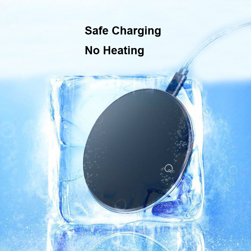 15 Watt Portable Qi Wireless Charger Pad Aluminum Alloy Acrylic Plate