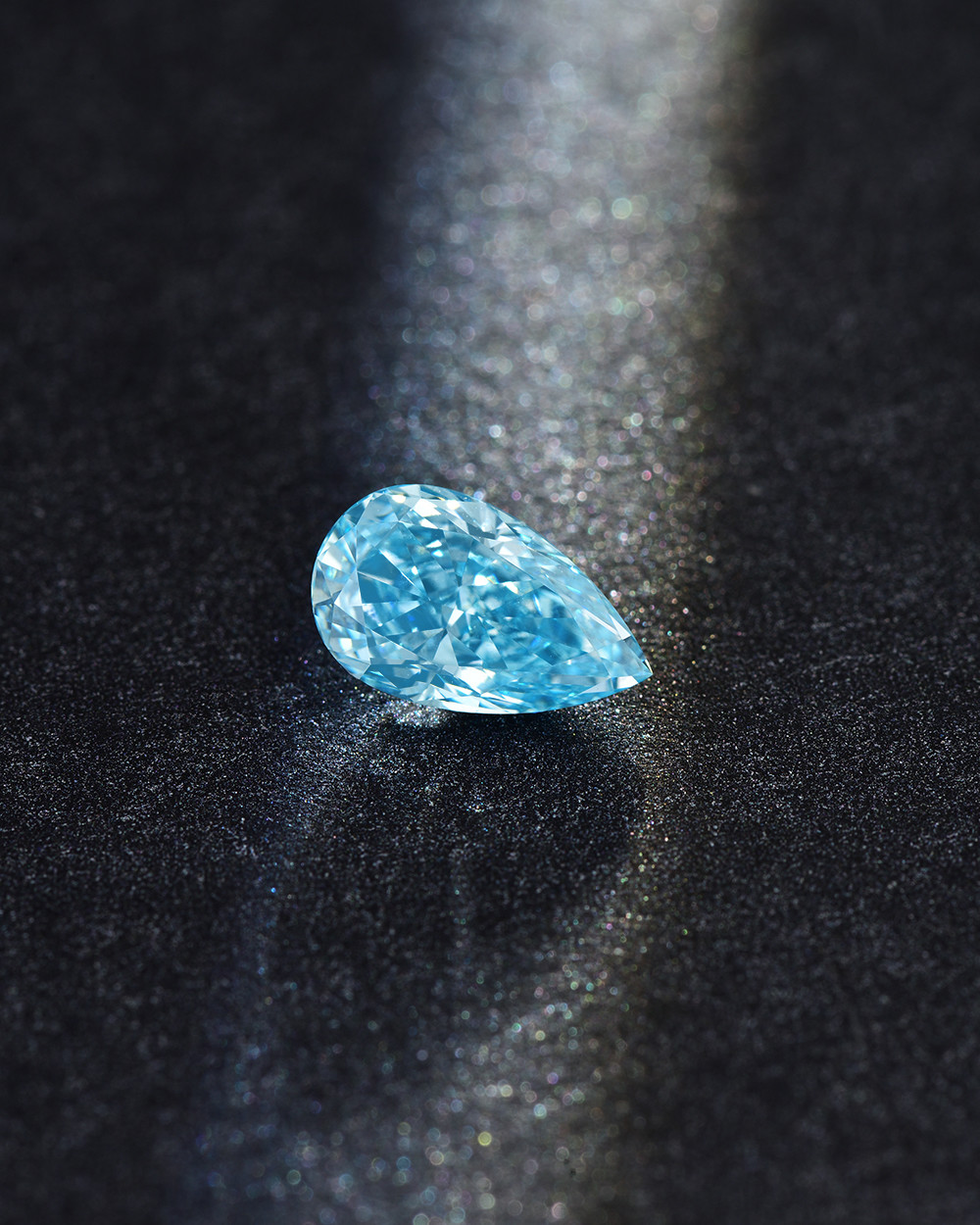 Pear Shaped CVD Lab Grown Blue Diamond 1.6ct VVS2 Without IGI With Multisize