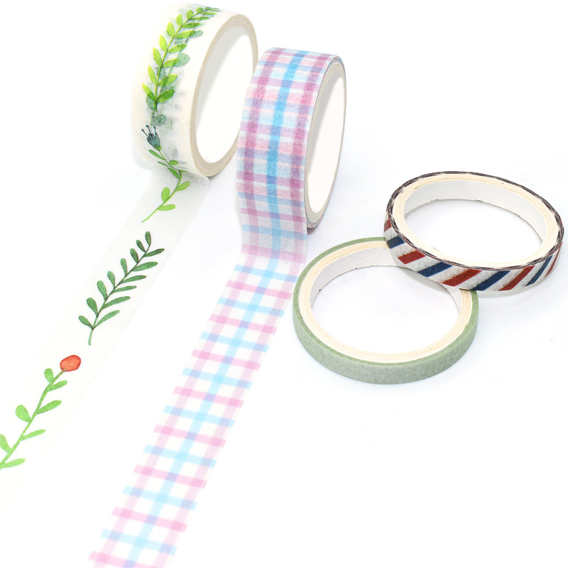 Custom Colorful Self Adhesive Masking DIY Decoration Washi Tape