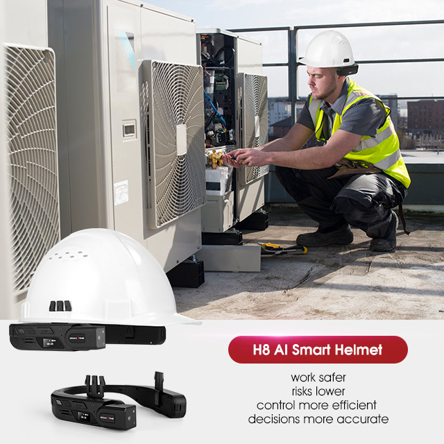 Grandtime security 4G body camera Hard Hats Instant Meeting SOS Remote Control Conference Wide Angle Camera In Smart H