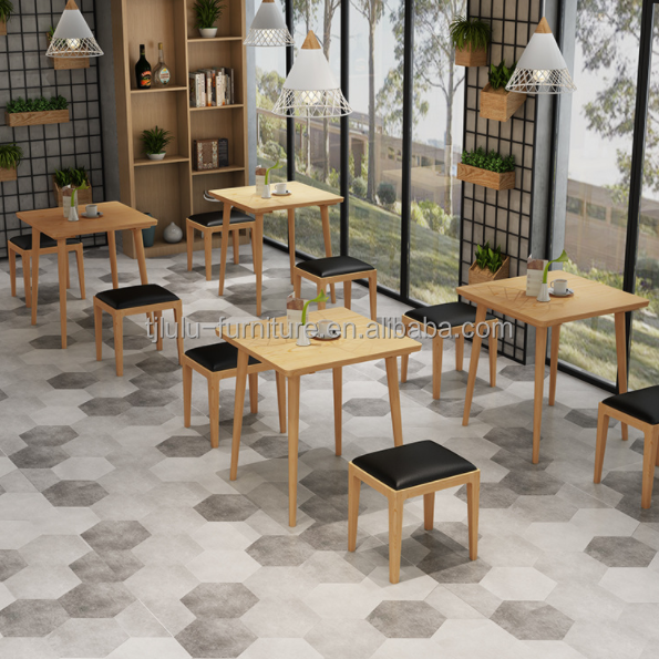 Customized Color Solid Wood Dining Room Square Coffee Table Modern Light Luxury Small Square Table