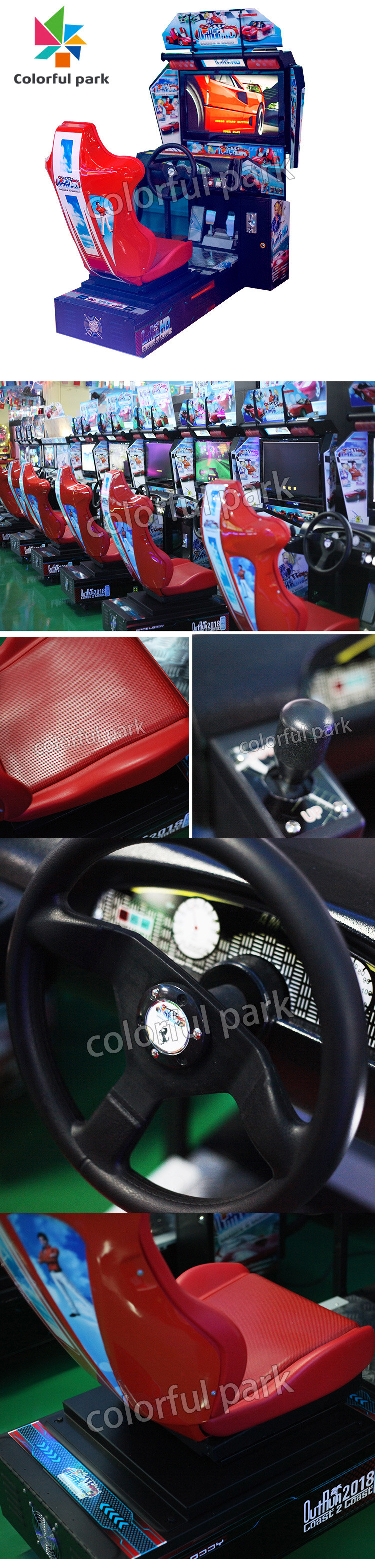 Sega Outrun Car Racing Arcade Machine Coin Operated