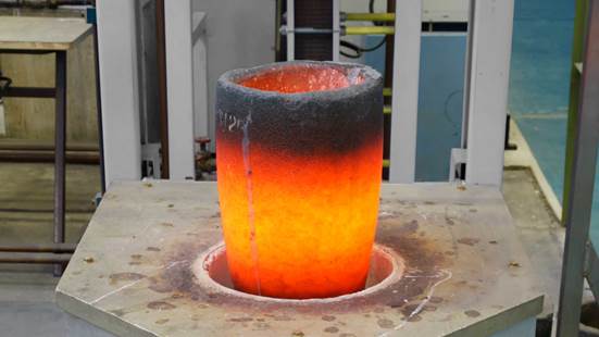 Induction melting furnaces capable of melting ferrous, non-ferrous, precious metals