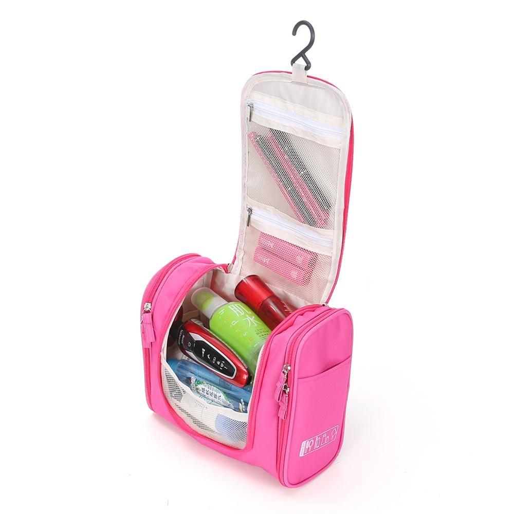 2019 Promotional Small Hanging Toiletry Bag , Folding Cosmetic Bag Polyester Canvas